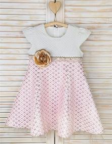 img 1 attached to 👗 Lilax Little Girls' Sparkle Polka Dot Twirl Dress: Playfully Stylish for Young Fashionistas!