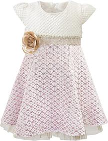 img 4 attached to 👗 Lilax Little Girls' Sparkle Polka Dot Twirl Dress: Playfully Stylish for Young Fashionistas!