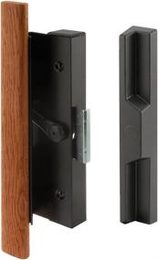 img 2 attached to 🚪 Sliding Door Handle Set - Prime-Line C 1126, 4-15/16 in., Wood Handle, Black, Pack of 1, Extruded Aluminum