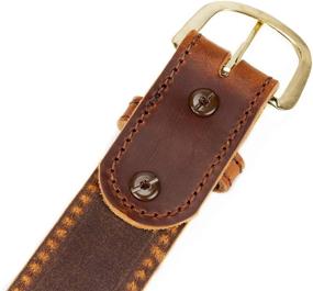 img 2 attached to 👨 Handcrafted Stitched Belt with Coated Finish by Amish Artisans