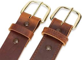 img 3 attached to 👨 Handcrafted Stitched Belt with Coated Finish by Amish Artisans