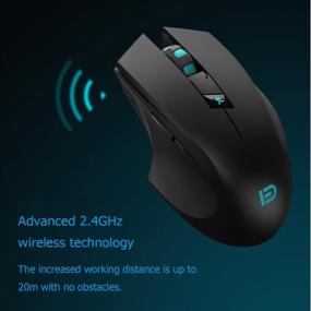 img 2 attached to 🖱️ Forter i720 Ergonomic Right-handed Noiseless Wireless Mouse for Windows and MAC - Black