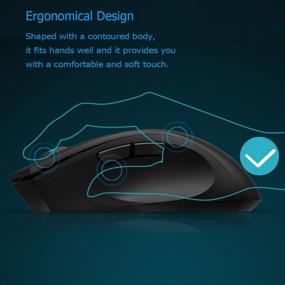 img 1 attached to 🖱️ Forter i720 Ergonomic Right-handed Noiseless Wireless Mouse for Windows and MAC - Black