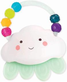img 4 attached to Rain-Glow Squeeze: Light-Up Cloud Rattle for Babies 3 Months and Up - B. toys