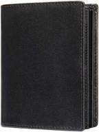 👝 vertical leather bifold wallet with spacious capacity – ideal men's accessory for storage logo