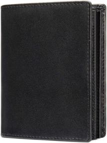 img 4 attached to 👝 Vertical Leather Bifold Wallet with Spacious Capacity – Ideal Men's Accessory for Storage