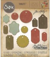 🏷️ sizzix узорчатый нож для изготовления подарочных ярлыков tim holtz логотип