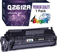 🖨️ 4benefit compatible 12a 2612a q2612a toner cartridge for hp laserjet laserjet pro 1010 1012 1018 1020 1022 1022n 3015 3030 3050 3052 3055 m1319f printer (1-pack, black) logo