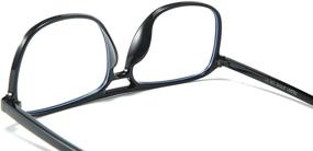 img 2 attached to 👓 Black TR90 Fashion Anti Blue Light Glasses for Computer Gaming, Reading, and Eye Strain Reduction - Men and Women, Anti Glare, UV-400 Filter, Eye Fatigue and Strain Protection