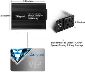 img 3 attached to 🔌 SOYOND 150 Вт инвертор питания: преобразователь DC 12 В в 110 В переменного тока с двойным USB автомобильным зарядным устройством - эффективное и универсальное решение для портативного источника питания