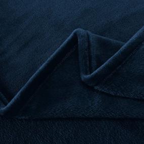 img 1 attached to 🛏️ SLEEP ZONE Flannel Fleece Blanket: Twin Size Bed Blanket for a Lightweight, Super Soft, Fuzzy, and Warm Cozy Bed Experience – Premium Bed Throw Plush Microfiber Blanket (60"x80", Navy)