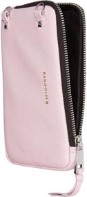 img 3 attached to 📱 Bandolier Expanded Zip Pouch Primrose/Silver for Phone - Case & Strap Not Included