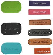 🏷️ juland 45pcs pu leather label clothing hand made label handmade embossed tag with holes – multi colors logo
