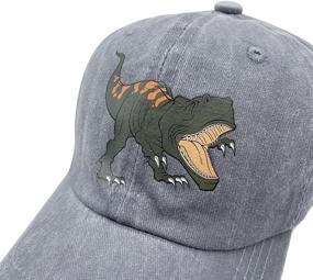 img 3 attached to 🦖 Dinosaur Baseball Hat: Fashionable Adjustable Dad Cap for Boys by Waldeal