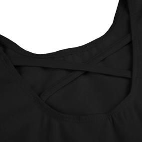 img 1 attached to 🩰 Girls Ballet Short Sleeve Leotard Dress for Dance, Gymnastics, and Ballet - Ideal for Toddlers, Little Girls, and Big Girls