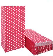 🎁 adido eva red polka dot paper bags: mini paper gift bags for party favors & supplies (50 pcs) logo