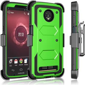 img 4 attached to Tekcoo For Motorola Moto Z3 Play Case/Verizon Moto Z3 Holster Clip Cell Phones & Accessories