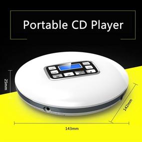 img 1 attached to HONGYU Portable Bluetooth CD Player With LCD Display/Headphone Jack Anti-Skip Protection Anti-Shock Personal Compact Disc Player For Kids Adults Students Personal Music CD Players (Black)