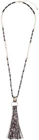 img 3 attached to Bohemian Tassel Pendant Statement Necklace