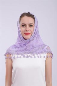 img 3 attached to Шарф Mantilla Shawl с латинской бахромой