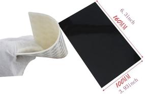 img 1 attached to 🪑 RFORPLY 2-Piece Self-Adhesive Rubber Anti-Skid Pad Furniture and Floor Protectors (Black, 6.29"x3.93")
