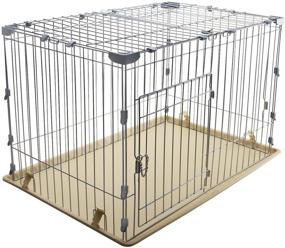 img 3 attached to 🐶 Enhanced Wire Containment Cage Pen for Dogs - IRIS Deluxe