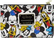 👜 stylish loungefly disney wallet with fab 5 mickey minnie allover print - a must-have accessory! logo