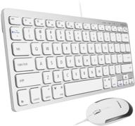 🔌 macally usb wired keyboard and mouse combo - space-saving and efficient workflow - compact design with 78 slim keys and silent click mouse - sleek and reliable for mac and pc logo