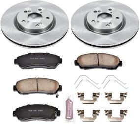img 1 attached to 🚗 Power Stop KOE5857 Autospecialty Front Brake Kit with OE Brake Rotors & Ceramic Brake Pads