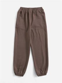 img 3 attached to 🐉 Stylish and Comfortable: SOLY HUX Dragon Letter Print Sweatpants for Girls with Elastic Waist