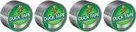 🦆 duck 280621 metallic color duct tape, chrome, 1.88 inches x 10 yards, single roll, 1.88" x 10 yd (4 pack) - enhanced seo logo