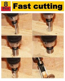 img 1 attached to Rocaris 8pcs Wood Plug Cutter Drill Bit Set - Straight and Tapered Cutting Tools for Cork and Woodworking - 6mm, 10mm, 13mm, 16mm Sizes