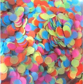 img 1 attached to 🎉 50g Bag of Colorful Confetti: Vibrant Tissue Paper Circle Dot Decorations for Arts, Crafts, Balloons, Fiesta Themed Parties, Kids Birthdays, Baby Showers, and More (0.6 inch Diameter)