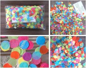 img 2 attached to 🎉 50g Bag of Colorful Confetti: Vibrant Tissue Paper Circle Dot Decorations for Arts, Crafts, Balloons, Fiesta Themed Parties, Kids Birthdays, Baby Showers, and More (0.6 inch Diameter)