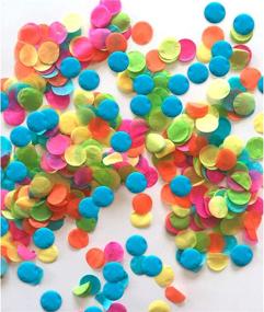 img 3 attached to 🎉 50g Bag of Colorful Confetti: Vibrant Tissue Paper Circle Dot Decorations for Arts, Crafts, Balloons, Fiesta Themed Parties, Kids Birthdays, Baby Showers, and More (0.6 inch Diameter)