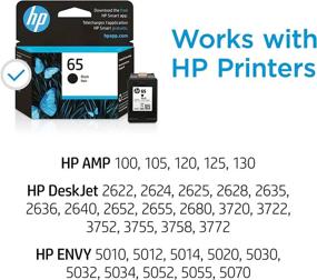 img 3 attached to 🖨️ HP Original 65 Black Ink Cartridge, Compatible with HP AMP 100 Series, HP DeskJet 2600 and 3700 Series, HP ENVY 5000 Series, Instant Ink-Eligible, N9K02AN