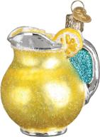 🍋 christmas tree ornaments - lemonade old world christmas summer drinks, glass blown decorations логотип