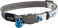 enhance safety with rogz 🌟 catz glowcat collar: blue floral design logo