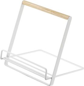 img 4 attached to 📚 Yamazaki Home Tablet Cookbook Stand: Convenient Kitchen Recipe Holder for Countertops - White, One Size