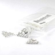 silver christian charms plated pewter logo