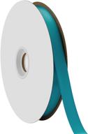 turquoise blue single face satin ribbon by offray berwick - 5/8 inch width, 100 yards logo