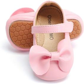 img 2 attached to Soft Sole Leather T-Strap Mary Jane Shoes for Baby Girls - Ideal for Prewalkers and Toddlers