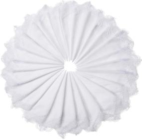 img 3 attached to 💮 Cotton Handkerchief White for Women: Elegant Pieces for Ladies