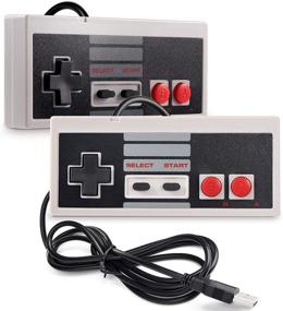 img 4 attached to 🎮 Enhance Retro Gaming Experience with 2 Pack USB Controller for NES Games - Suily PC Gamepad Joystick for Raspberry Pi, Windows, Mac, Linux, RetroPie Emulators