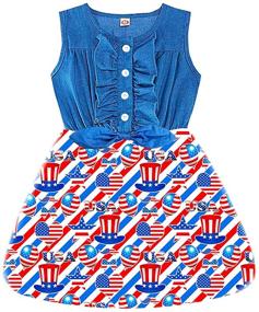 img 4 attached to Sleeveless Dinosaur Playwear Dresses for Girls - NNXX Girls' Clothing