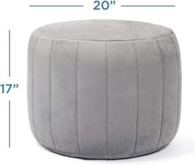 img 1 attached to Enhance Comfort and Style with the Milliard Pouf Ottoman: Floor Foot Rest and Stool Seat