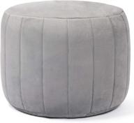 enhance comfort and style with the milliard pouf ottoman: floor foot rest and stool seat logo