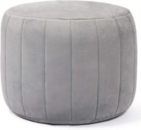 img 4 attached to Enhance Comfort and Style with the Milliard Pouf Ottoman: Floor Foot Rest and Stool Seat