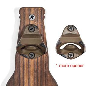 img 1 attached to 🍺 SUDOKU Vintage Wooden Bottle Opener Wall Mount with Cap Catcher - Ideal for Beer Enthusiasts