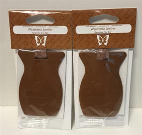 img 1 attached to 2-Pack Weathered Leather 🚗 Scentsy Car Bar Air Freshener